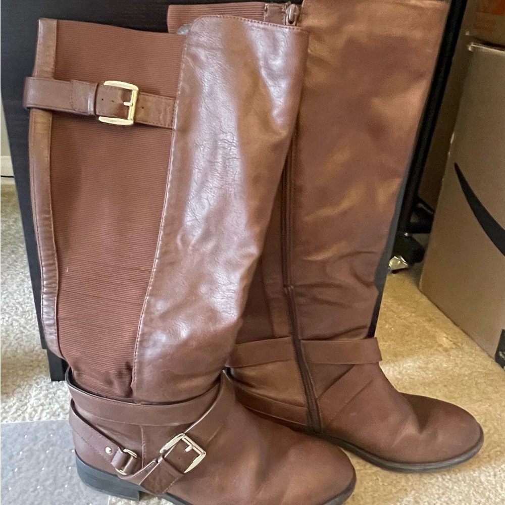 Ada Brown Leather Ankle Boots with Dual Buckles